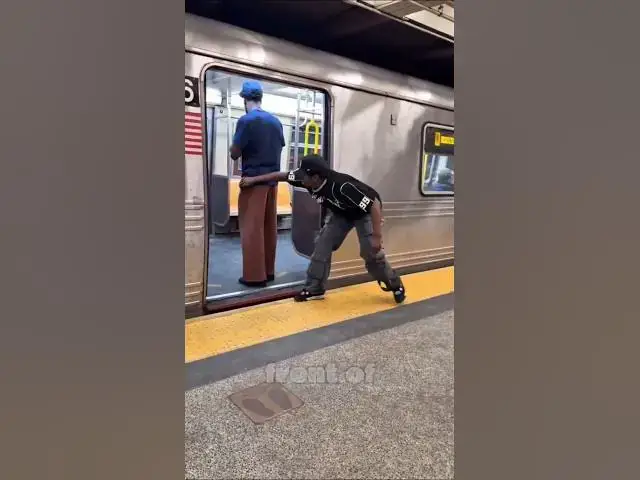 'Video thumbnail for Dancing and stealing in front of the train door'