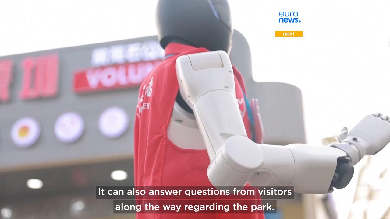 Video thumbnail for A glimpse of future cities? China opens first robot-run volunteer station in public park
