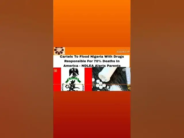 Video thumbnail for Cartels To Flood Nigeria With Drugs Responsible For 70% Deaths In America - NDLEA Alerts Parents