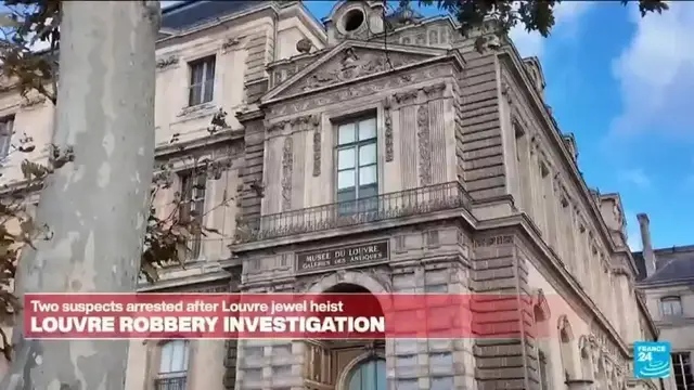 'Video thumbnail for Two suspects arrested in Louvre jewellery heist'