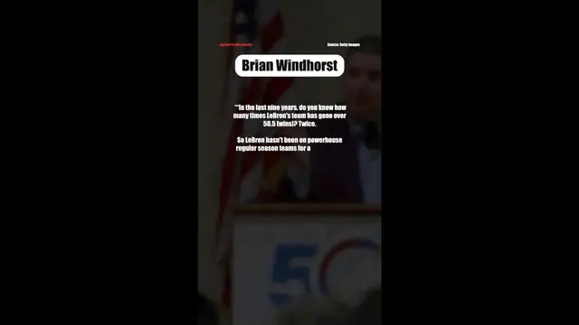 Video thumbnail for Brian Windhorst Doubts 76ers Can Win 50 Games With LeBron James