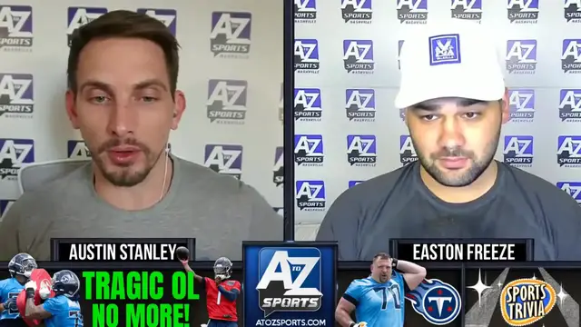 Video thumbnail for a to z sports nashville: titans' offensive line flip? cam ward's future & expectations for the 2024 season