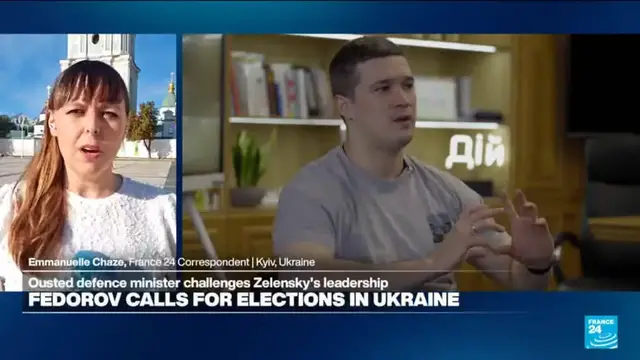Video thumbnail for Ousted Ukraine defence minister challenges Zelensky's leadership