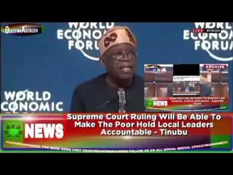 Video thumbnail for Supreme Court Ruling Will Be Able To Make The Poor Hold Local Leaders Accountable - Tinubu