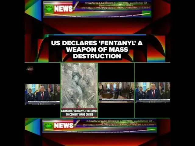 Video thumbnail for US Declares 'Fentanyl' A Weapon Of Mass Destruction