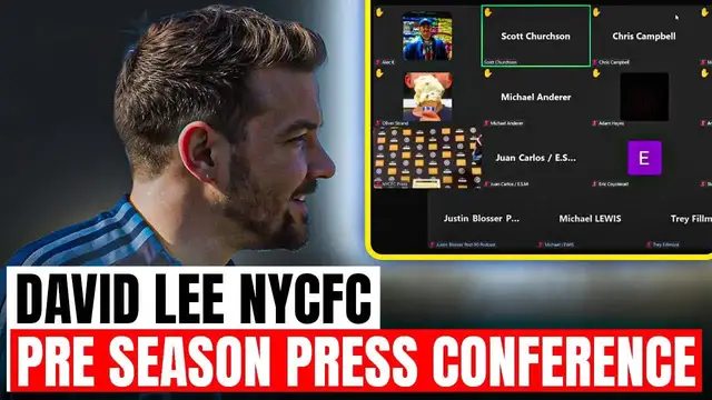 'Video thumbnail for NYCFC Sporting Director David Lee Pre Season Press Conference 2-4-25'