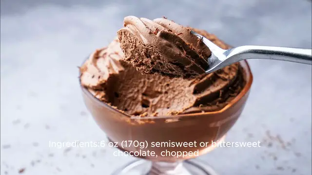 Video thumbnail for Homemade Chocolate Mousse Recipe