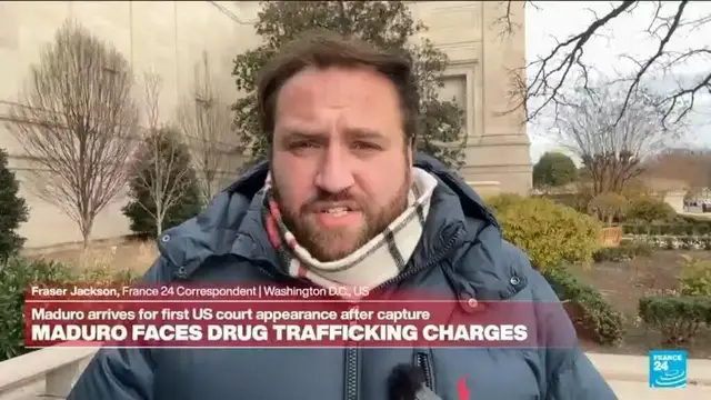 Video thumbnail for Deposed Venezuelan leader Maduro pleads not guilty in US court appearance