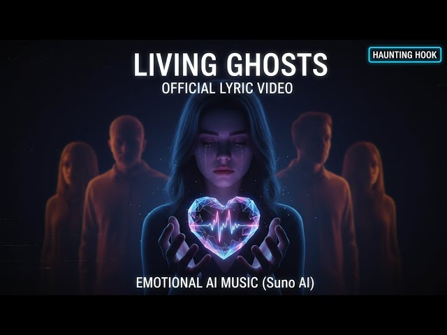 Video thumbnail for "Living Ghosts" - Official Lyric Video | Emotional AI Music (Suno AI)