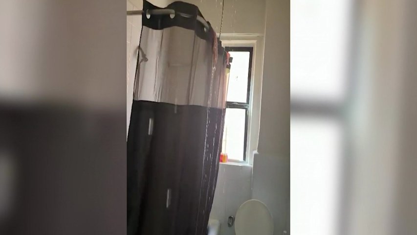Video thumbnail for 'It could spark a fire.' Flatbush woman frustrated with leak in ceiling