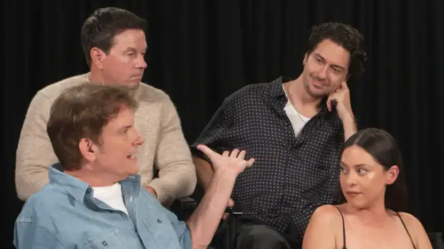 'Video thumbnail for Play Dirty Director Shane Black's Secret to Good Improv? Cast Mark Wahlberg & Other "Magic People"'