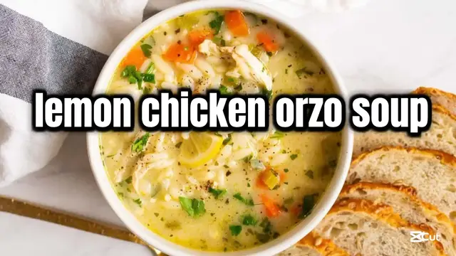 'Video thumbnail for Homemade lemon chicken orzo soup recipe '
