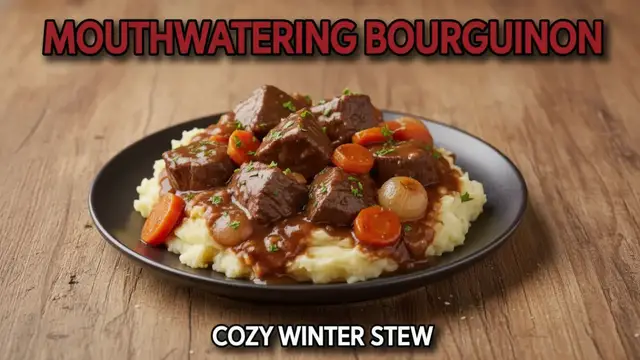 'Video thumbnail for Classic Beef Bourguignon – Tender Beef Stew in Rich Red Wine Sauce'