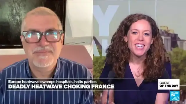 Video thumbnail for Europe heatwave swamps hospitals, halts parties