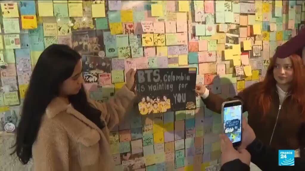 Video thumbnail for BTS fans take over central Seoul for K-pop kings' big comeback