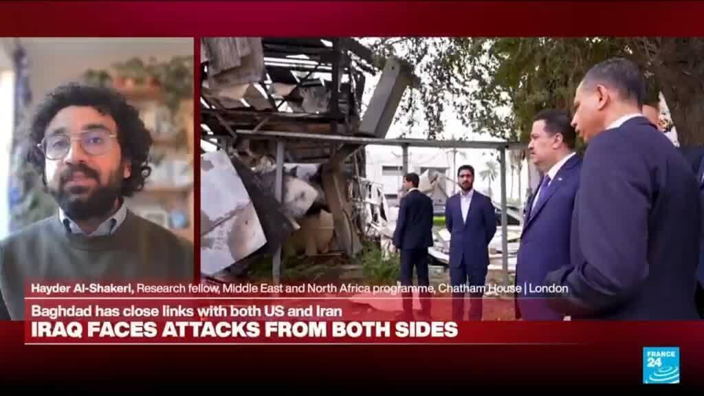 Video thumbnail for Iraq caught between US and Iran, facing attacks from both warring sides & Iran-aligned actors within
