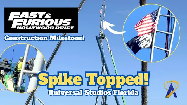 Video thumbnail for Hollywood Drift Roller Coaster Reaches Milestone and Topped at Universal Orlando Resort