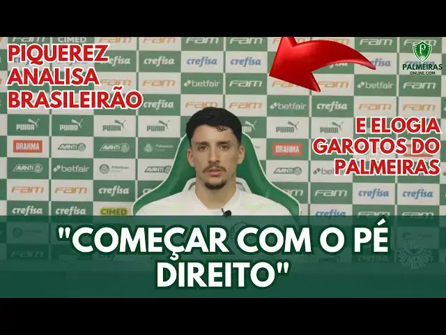 'Video thumbnail for PALMEIRAS: PIQUEREZ ANALISA INÍCIO DO BRASILEIRÃO'