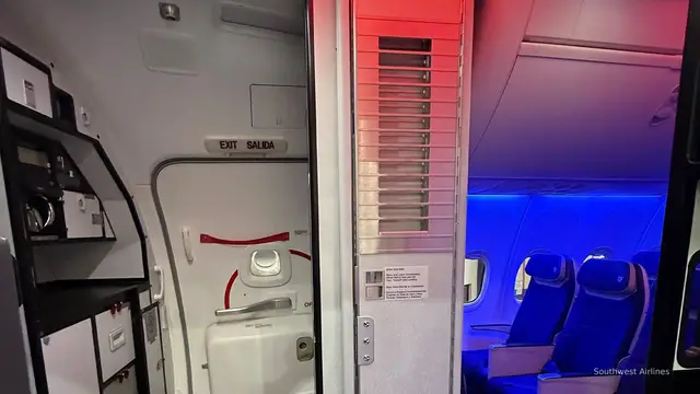 'Video thumbnail for Southwest Airlines begins using planes with secondary cockpit barrier'