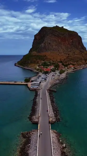 Video thumbnail for Aerial Journey over Monemvasia Castle Town in Greece