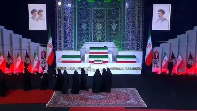 Video thumbnail for Iran: State memorial for Ali Khamenei begins in Tehran.
