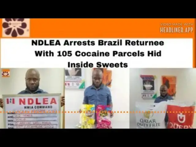 Video thumbnail for NDLEA Arrests Brazil Returnee With 105 Cocaine Parcels Hid Inside Sweets ~ OsazuwaAkonedo