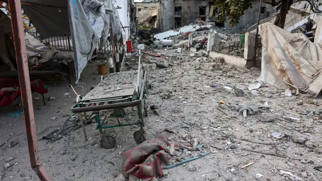 'Video thumbnail for Gaza’s al-Ahli Hospital targeted by Israeli missiles'
