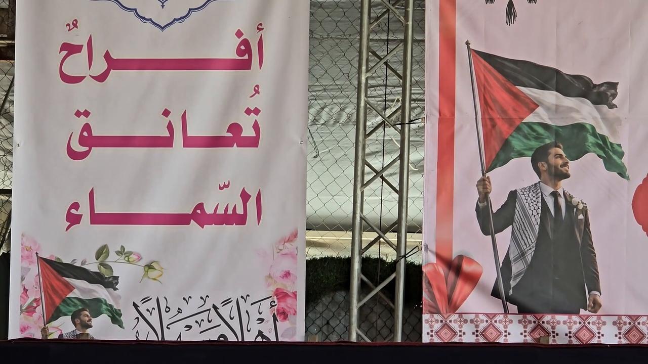 Video thumbnail for Mass wedding ceremony held for 50 couples in Gaza.