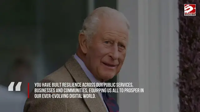 Video thumbnail for King Charles warns of growing 'hostile online activity' threats.