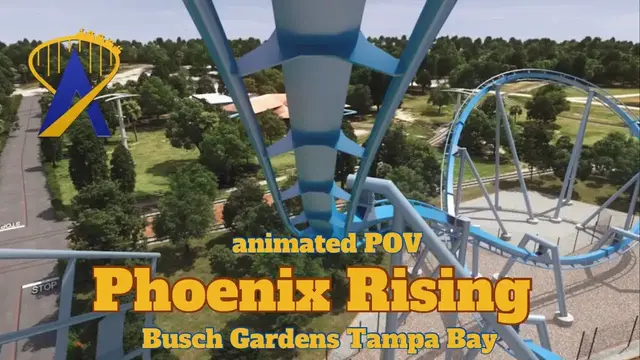 Video thumbnail for Phoenix Rising Animated POV from Busch Gardens