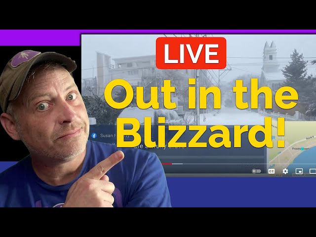 Video thumbnail for Live: Walk in the Provincetown Nor’easter Blizzard!