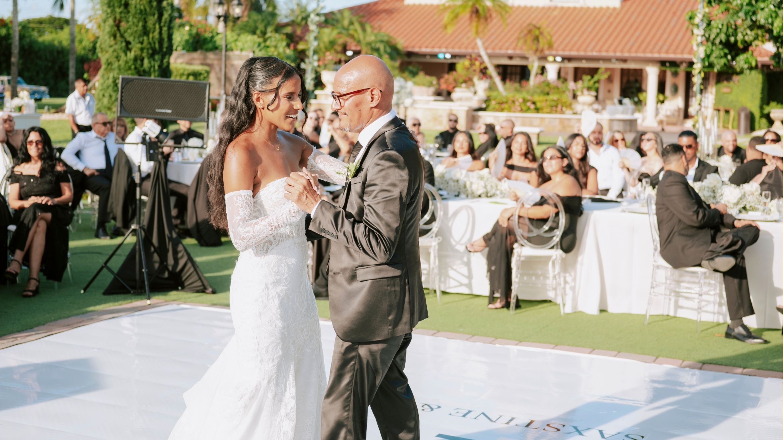 Video thumbnail for Bride Surprises Dad By Playing Recording He Made For Her When She Was Two Before Father-Daughter Dance