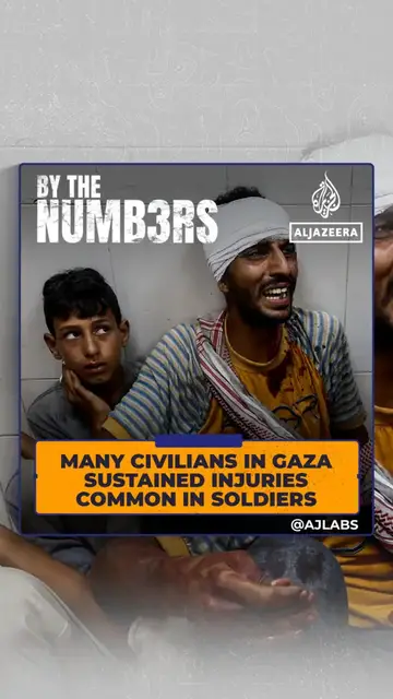 'Video thumbnail for Many civilians in Gaza sustained injuries common in soldiers'