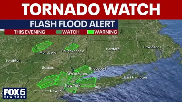 Video thumbnail for Flash flood warnings, tornado watch for NYC