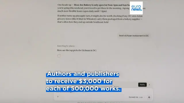 Video thumbnail for Anthropic to pay €1.3bn in biggest copyright settlement on record