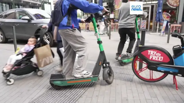 Video thumbnail for Athens cracks down on e-scooters as Europe sounds safety alarm