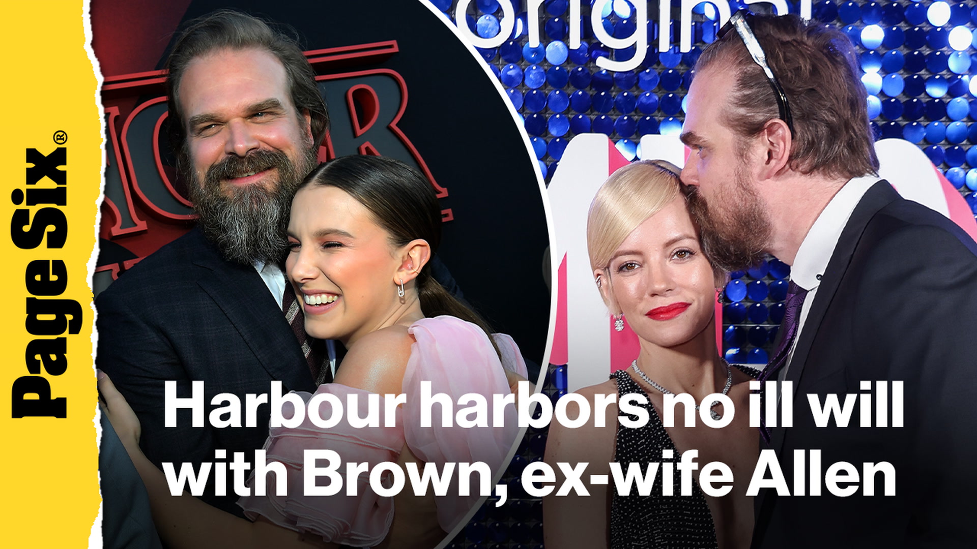 Video thumbnail for David Harbour clears air on Millie Bobby Brown beef, ex-wife Lily Allen's cheating claims