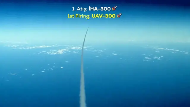 Video thumbnail for Türkiye: Turkish AKINCI strikes target with IHA-300 supersonic missile in Black Sea test.