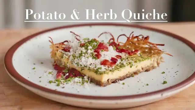'Video thumbnail for Potato & Herb Quiche'