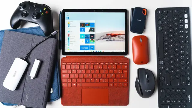 Video thumbnail for Microsoft Surface Go 2 Zubehör: Hüllen, USB C Hubs, Tastaturen