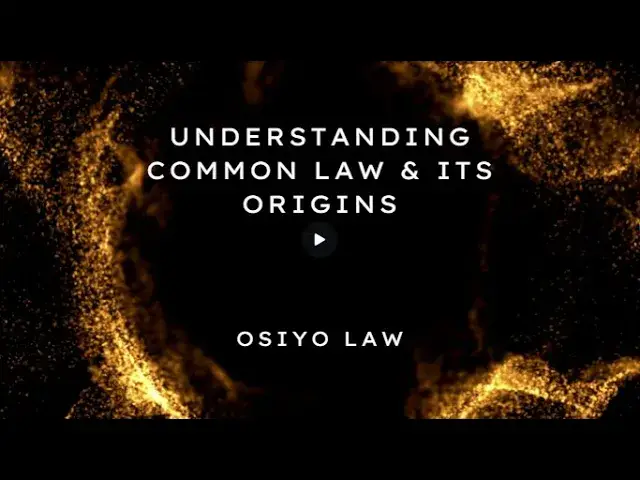 Video thumbnail for Understanding Common Law & its Origins