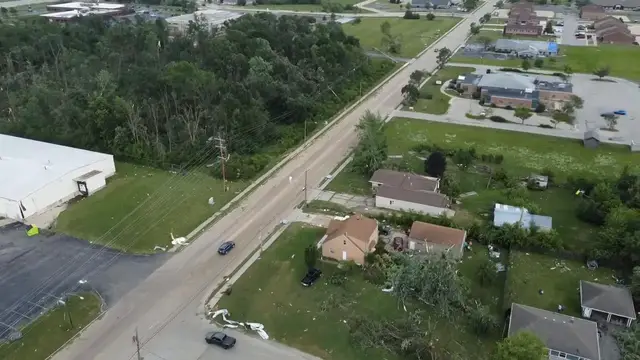 Video thumbnail for US: Drone Video Captures Tornado Damage in Menasha, Wisconsin.