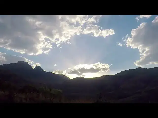 Video thumbnail for Sunset behind Mountain Range