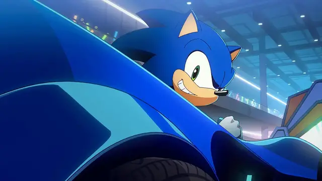 'Video thumbnail for Sonic Racing: CrossWorlds - Official Cinematic Animation Trailer (Warning: Flashing Lights)'