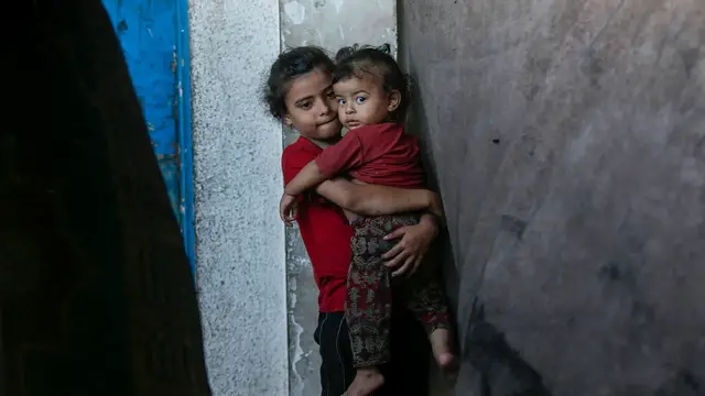 'Video thumbnail for Gaza school year starts but barely any children are in lessons'