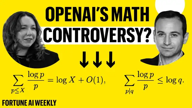 Video thumbnail for OpenAI Just Published 370 Math Proofs. Here's Why Math May Never Be the Same | Fortune AI Weekly