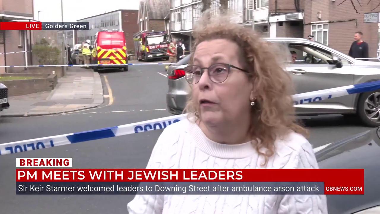 Video thumbnail for WATCH: Eyewitness of Golders Green arson attack tells GB News she was 'terrified' after hearing 'four bangs'
