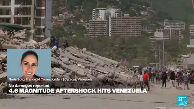 Video thumbnail for Aftershock hits Caracas as rescue efforts enter critical hours in Venezuela