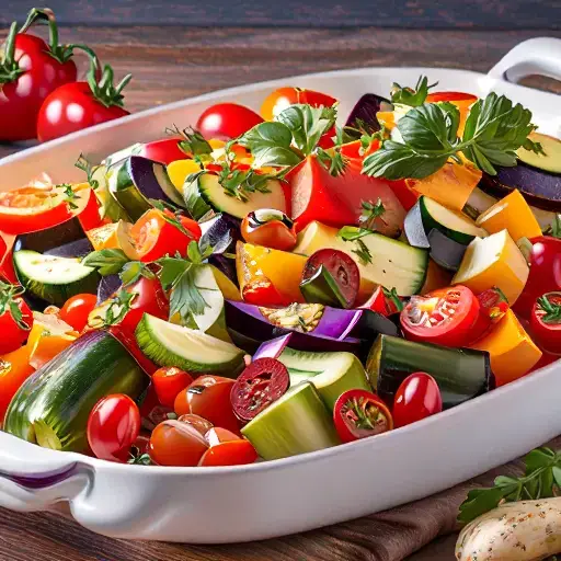 Video thumbnail for Roasted Mediterranean Vegetables