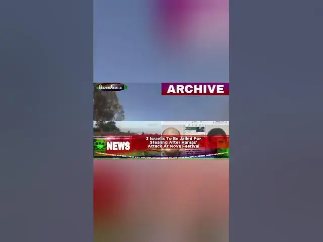 Video thumbnail for 3 Israelis To Be Jailed For Stealing After Hamas' Attack At Nova Festival